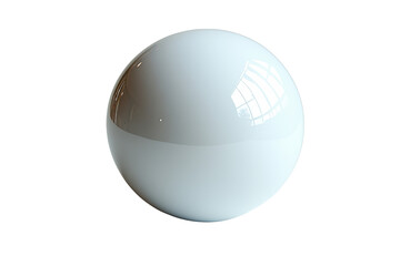 This is a simple, glossy white sphere that reflects light attractively. Ideal for design projects or backgrounds requiring minimalistic elements.
