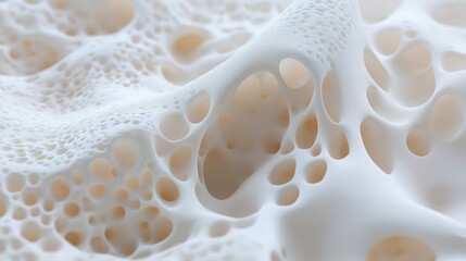Abstract Cellular Structure Texture With White Beige Holes
