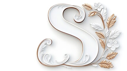 Elegant floral letter s