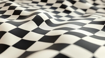 Obraz premium Black And White Checkered Flag Texture Background