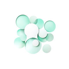Abstract Mint Green and White Circle Pattern Background