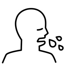 Influenza icon,  Infection, Illness, Cough