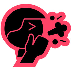 Influenza icon,  Infection, Illness, Cough
