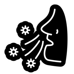 Influenza icon,  Infection, Illness, Cough