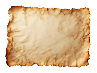 A timeworn map with burnt edges, floating mid-air.   