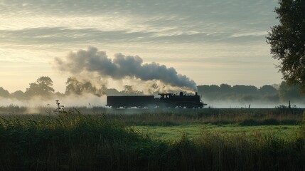 Misty Morning Steam Train Journey