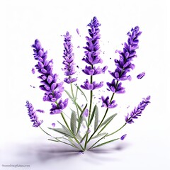 Naklejka premium the AI Image Generator, Vibrant Lavender Blooms on a Dark Background Capturing