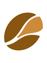 Abstract coffee bean illustration