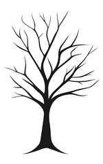 Fototapeta premium Bare Tree Silhouette
