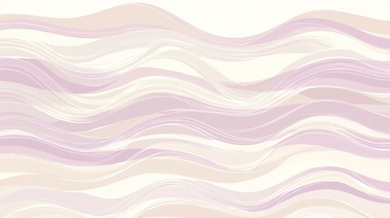 Fototapeta premium Abstract Pastel Wave Background: Serene Lavender and Cream Undulations