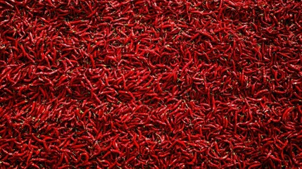 Fototapeta premium Abundant Harvest A Rich Tapestry of Dried Red Chili Peppers.