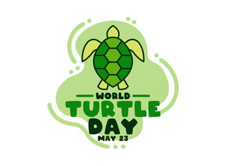 World Turtle Day. May 23. Abstract background. Poster, banner, card, background.