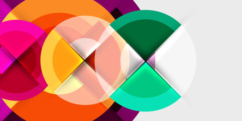 Obraz premium Target circle geometric abstract shapes. Vector Illustration For Wallpaper, Banner, Background, Card, Book Illustration, landing page