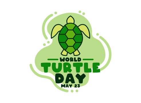 World Turtle Day. May 23. Abstract background. Poster, banner, card, background.