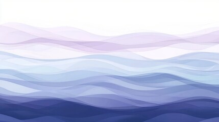 Abstract Blue Wave Serenity: A Calming Digital Art Piece
