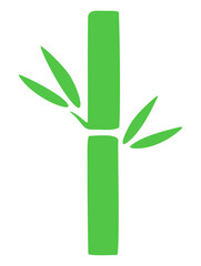Naklejka premium Simple Green Bamboo Illustration