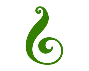 Obraz premium Abstract Green Swirl Design