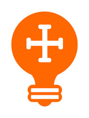 Bright Idea: Cross in Lightbulb