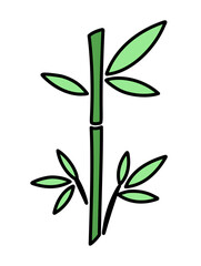 Fototapeta premium Simple illustration of a bamboo plant.