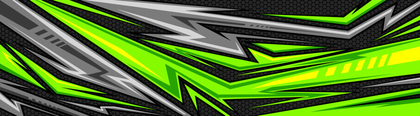 Abstract Car decal design vector. Graphic abstract stripe racing background kit designs for wrap vehicle, race car, rally, adventure and livery.