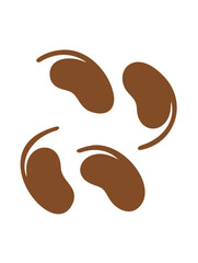 Brown beans in a circular pattern