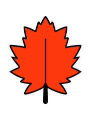 Vibrant Red Autumn Leaf