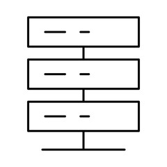 Server Line Icon. Device, Technology, Smart Device, AI Line Editable Stroke Icons
