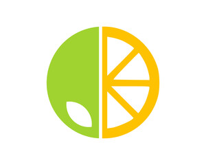 Half lime, half orange, fresh design