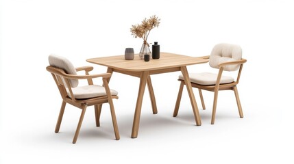 Compact Dining Set with Chairs Featuring Armrests for Modern Spaces
