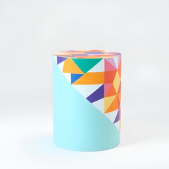 Fototapeta premium Geometric Patterned Cylinder