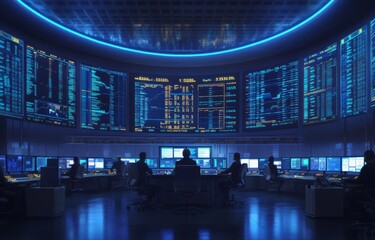 Night Control Room, Data Screens,  Team Monitoring