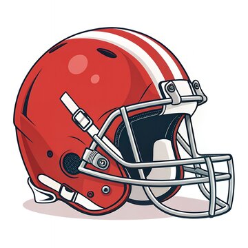 recommend clip art: Red American Football Helmet Sports Equipment Game Competition