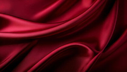 Obraz premium 赤色 布地 絹 シルク サテン 光沢 ドレープ 柔らかい 滑らか 高級感 質感 祝祭的 情熱 愛 血液 美しい Elegance(エレガンス) ファッション デザイン テキスタイル