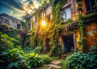 Fototapeta premium Urban exploration photography inspires finding the perfect health insurance.