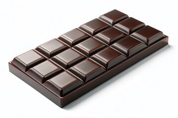 Delicious Dark Chocolate Bar Isolated on White & Transparent Background - 3D Render