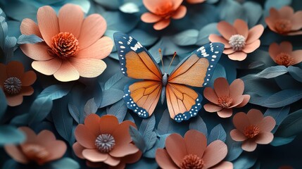 Beautiful butterfly with detailed design