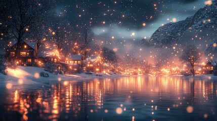 sunset over the river