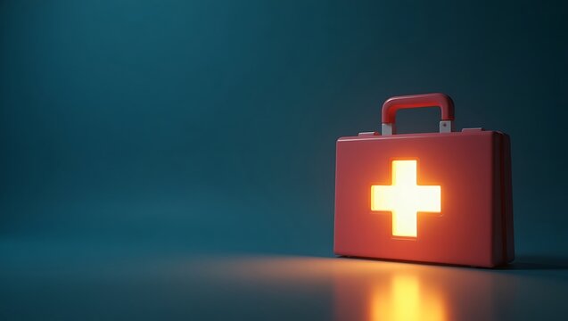 Glowing Doctor&rsquo;s Bag Symbolizing Care and Dedication for National Doctors' Day Banner