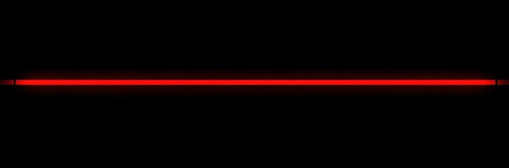 Fototapeta premium Abstract Red Line on Black Background Minimalist Design Element.
