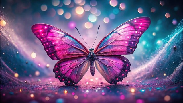 Pink Cattleheart Butterfly: Surreal Macro Photography, Wings, Nature, Insect, Fantasy, Closeup