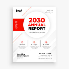 abstract annual corporate data catalog flyer for information