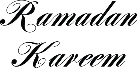 Elegant Ramadan Kareem Calligraphy for flyer design, t-shirt design, banner design, Greeting card design