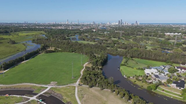 Aerial View of Robina City Parklands