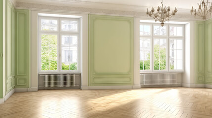 empty room with windows