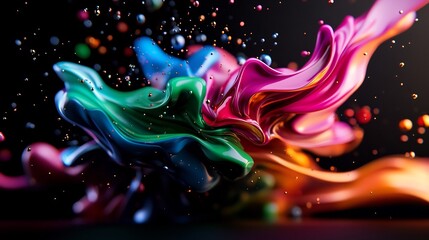 Vibrant Abstract Color Explosion: A Symphony of Hues