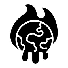 global warming Solid icon