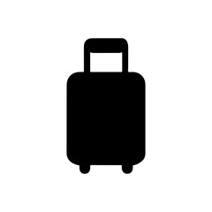 Black Travel bag silhouette vector illustration on white background