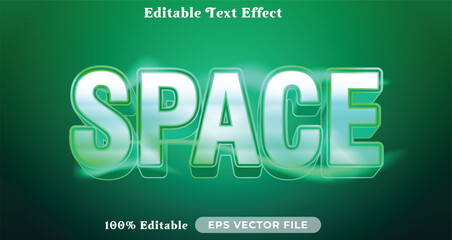 Naklejka premium Space editable text effect modern color shiny. bold Text style effect