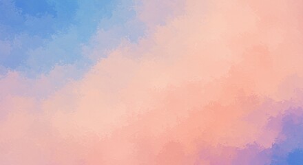 Fototapeta premium Abstract painted background with blended hues of blue and peach