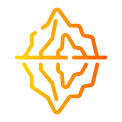 iceberg Line Gradient Icon